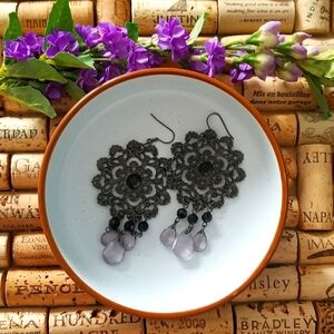 Black Dangling Earrings